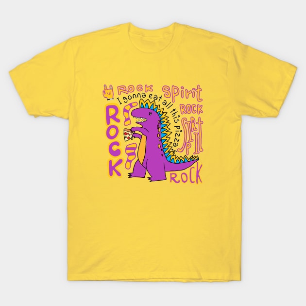 rock spirit, dinosaur T-Shirt by zzzozzo